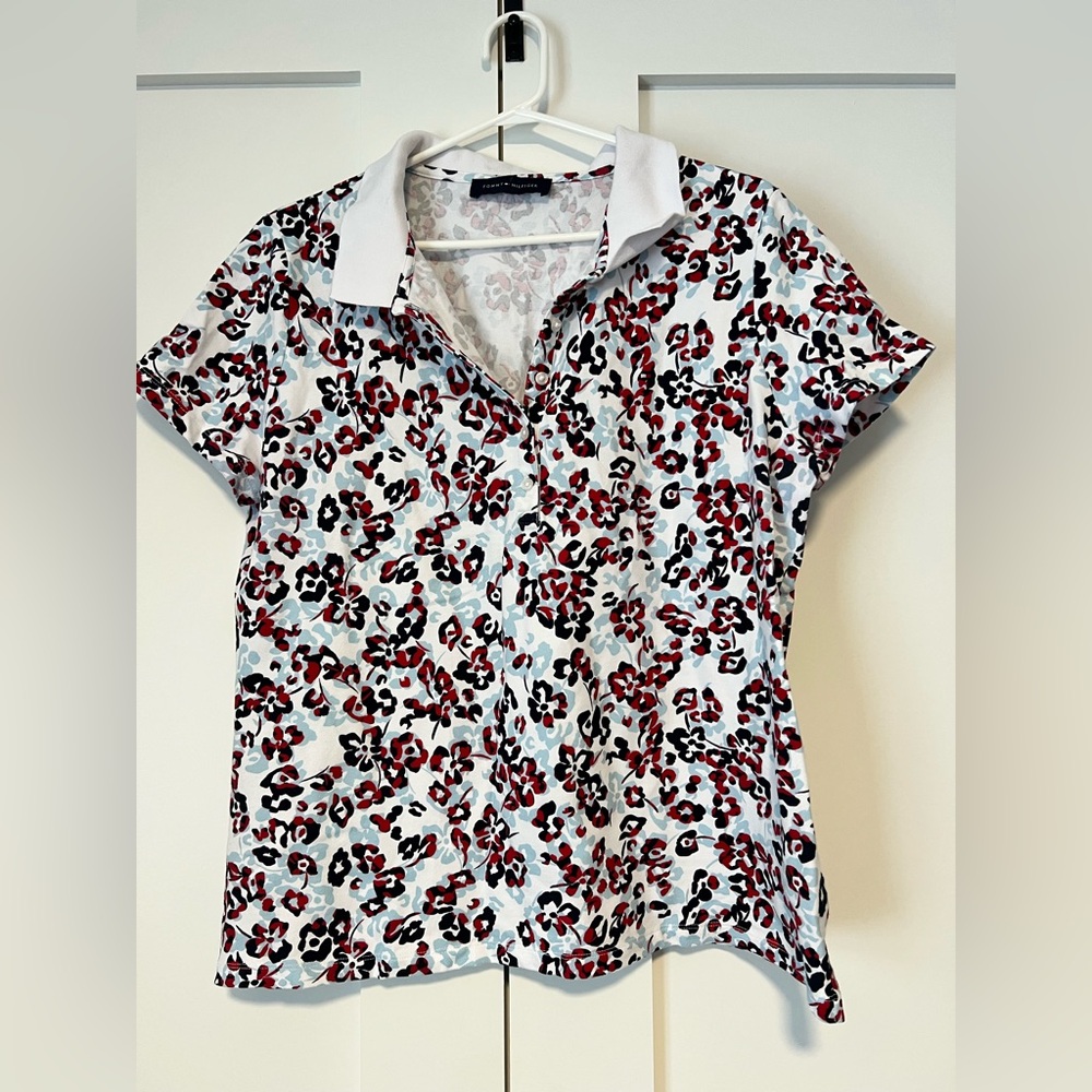 Tommy Hilfiger Floral Print Polo Shirt